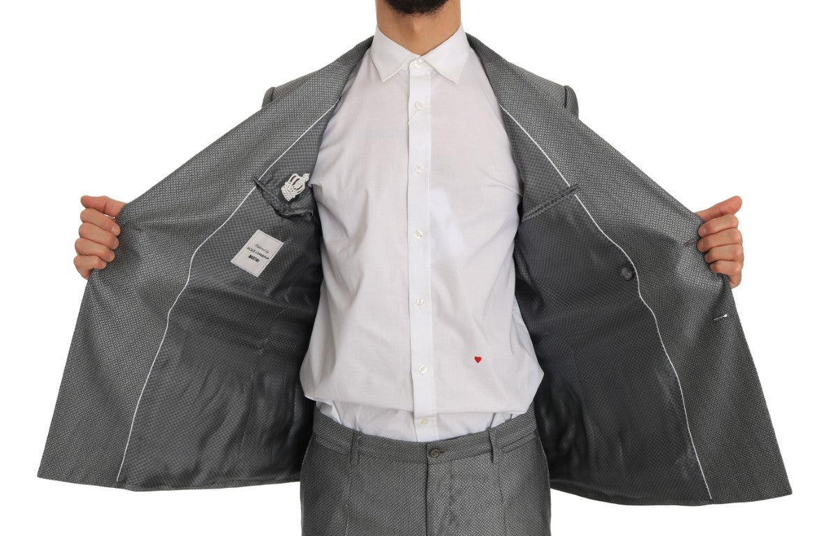 Schwarzer Stretch Crystal Bee Slim Fit Anzug