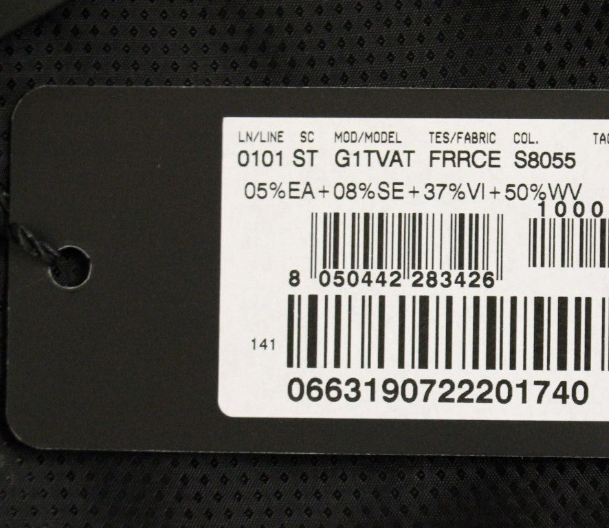 Schwarzer gestreifter Zweireiher Slim Fit Anzug