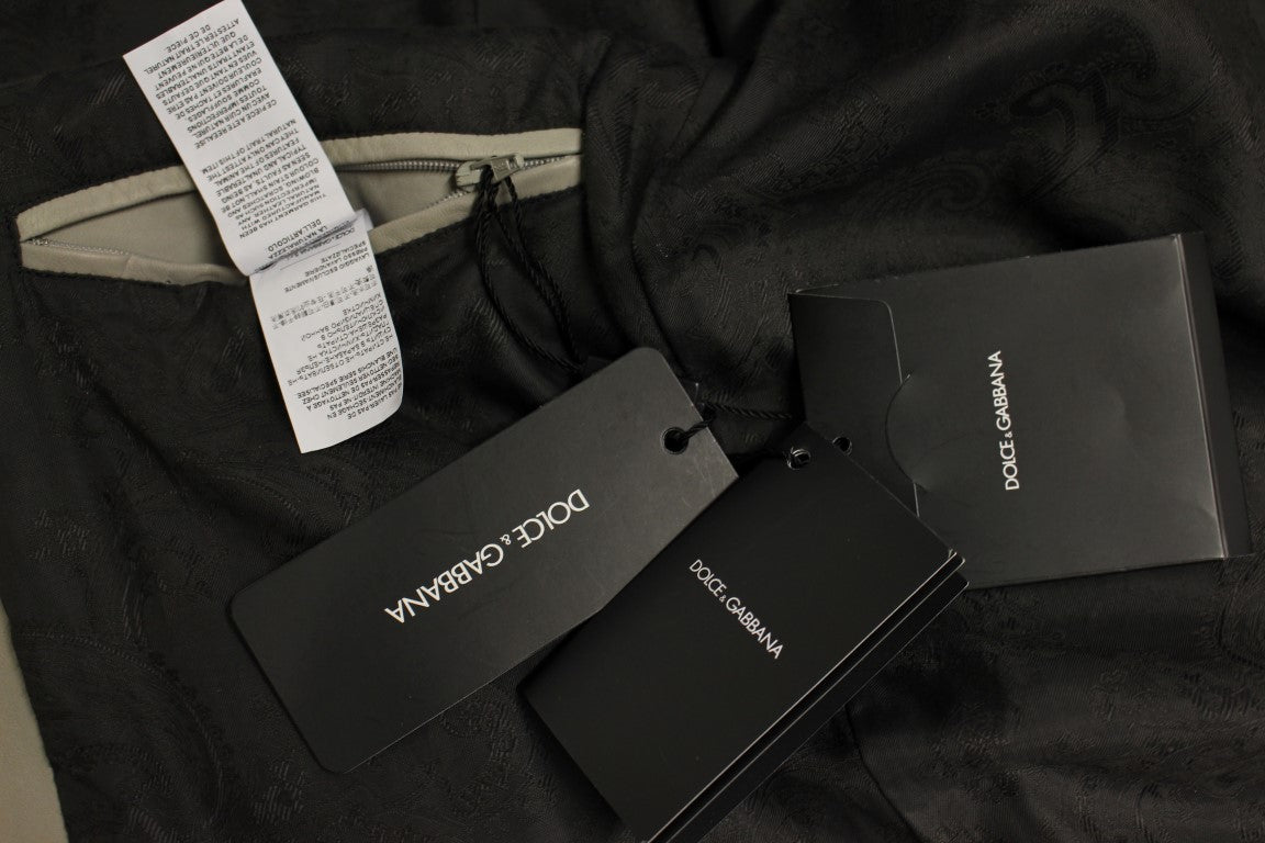 Beige Lederjacke Bikermantel