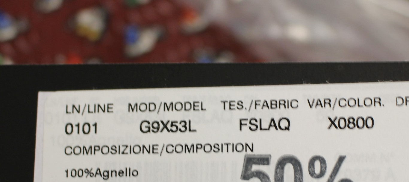 Bordeaux Leder Boxer Print Jacke Mantel