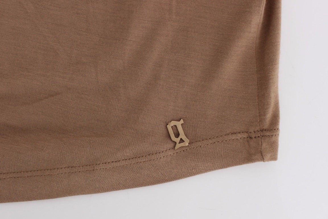 Braunes kurzärmeliges Oberteil