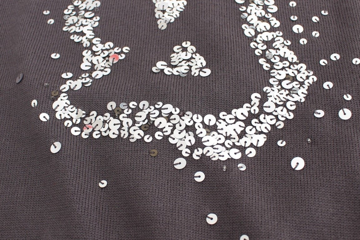 Brauner Rollkragenpullover aus Baumwolle