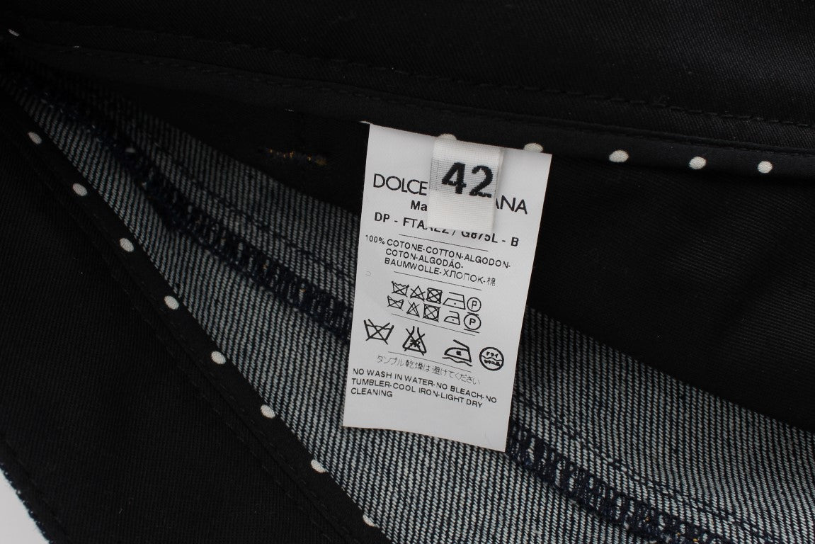 Blauer Denim Baumwolle CAPRI Torero Jeans