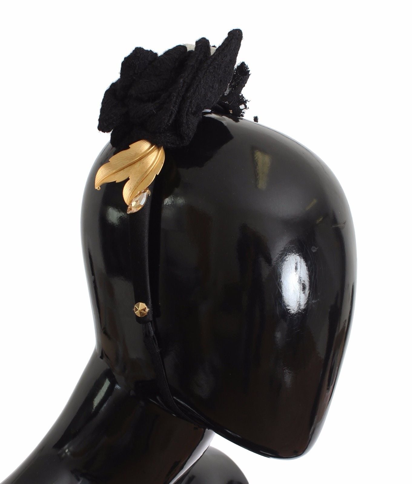 Diadem Stirnband Tiara Weiß Rose Kristall Haar Gold