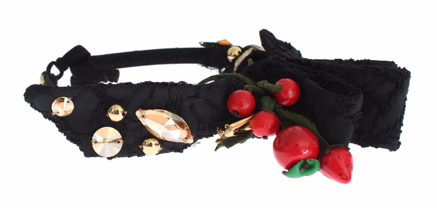 Diadem Stirnband Tiara Beere Frucht Kristall Schleife Haar