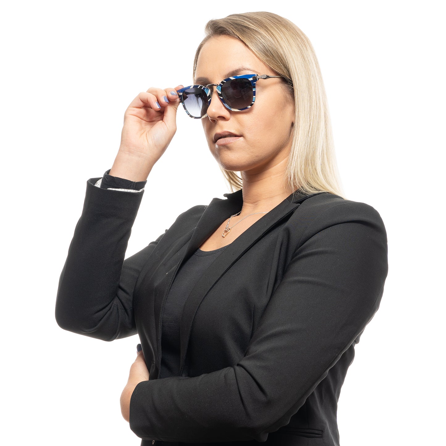 Blaue Frauen Sonnenbrille