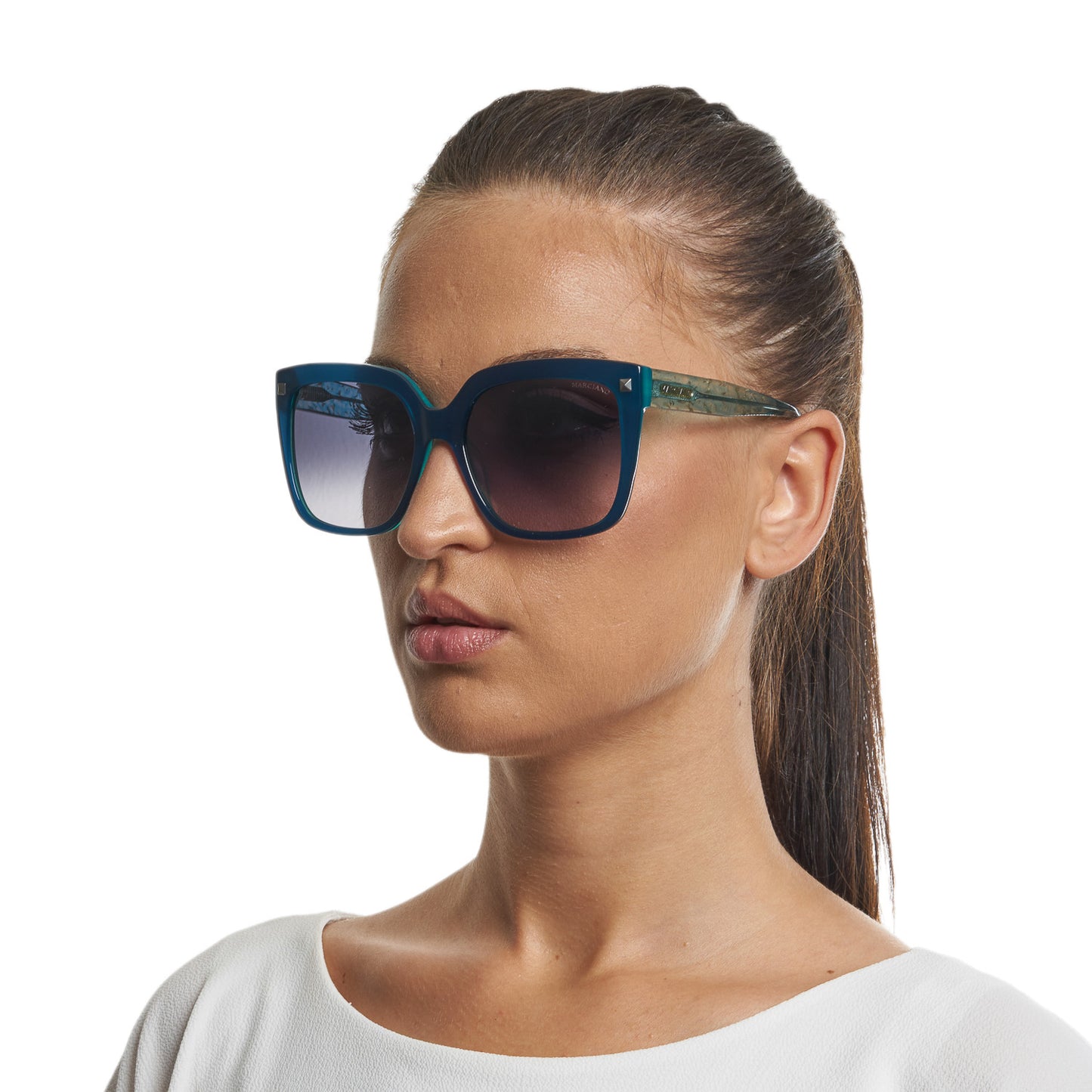 Blaue Frauen Sonnenbrille