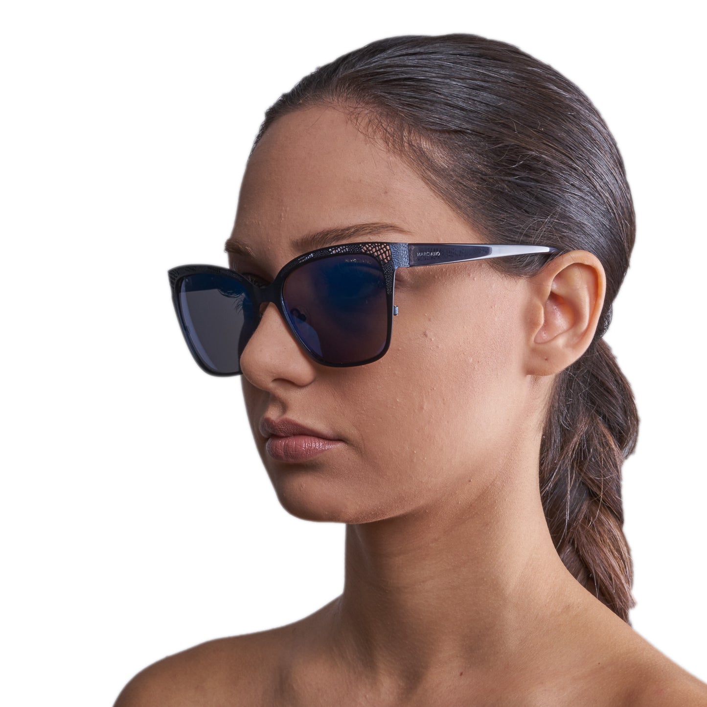 Blaue Frauen Sonnenbrille