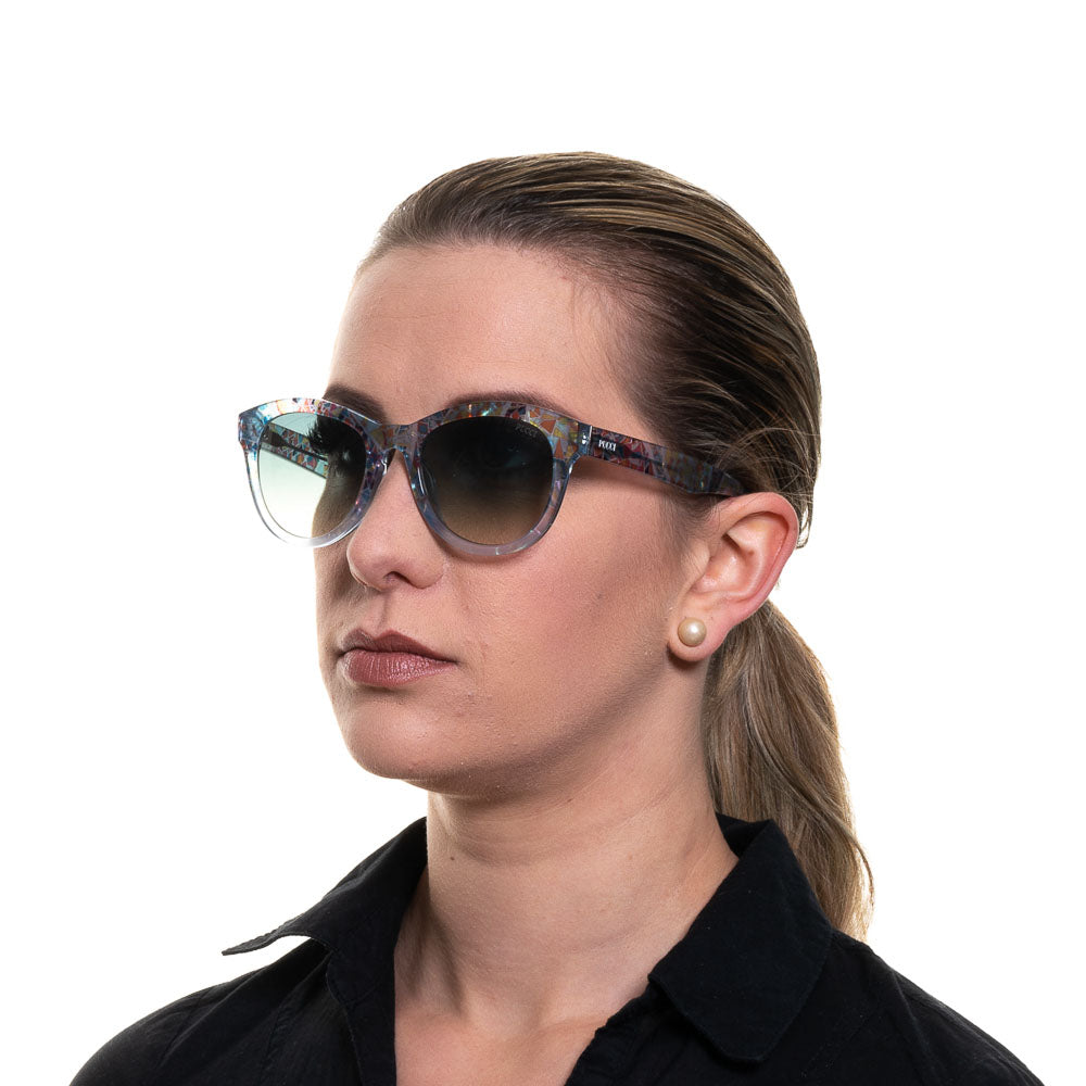 Blaue Frauen Sonnenbrille