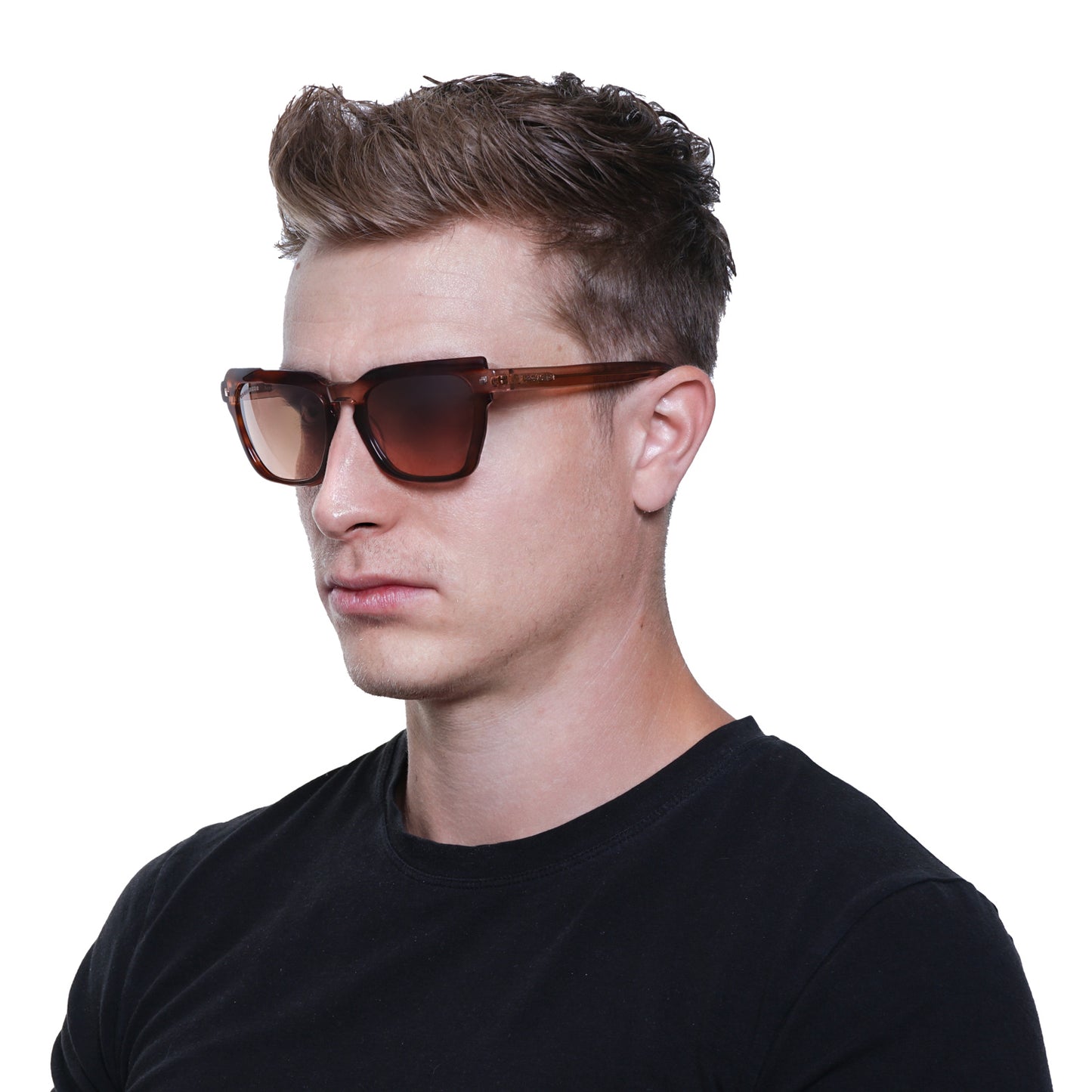 Braune Unisex-Sonnenbrille