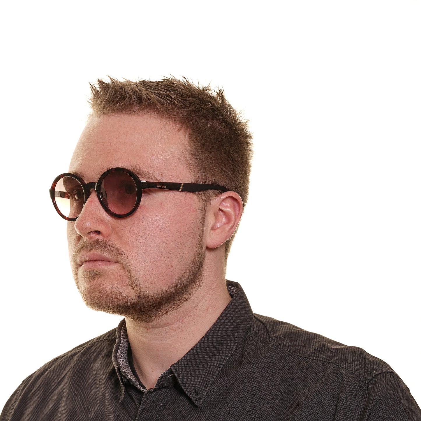 Braune Unisex-Sonnenbrille