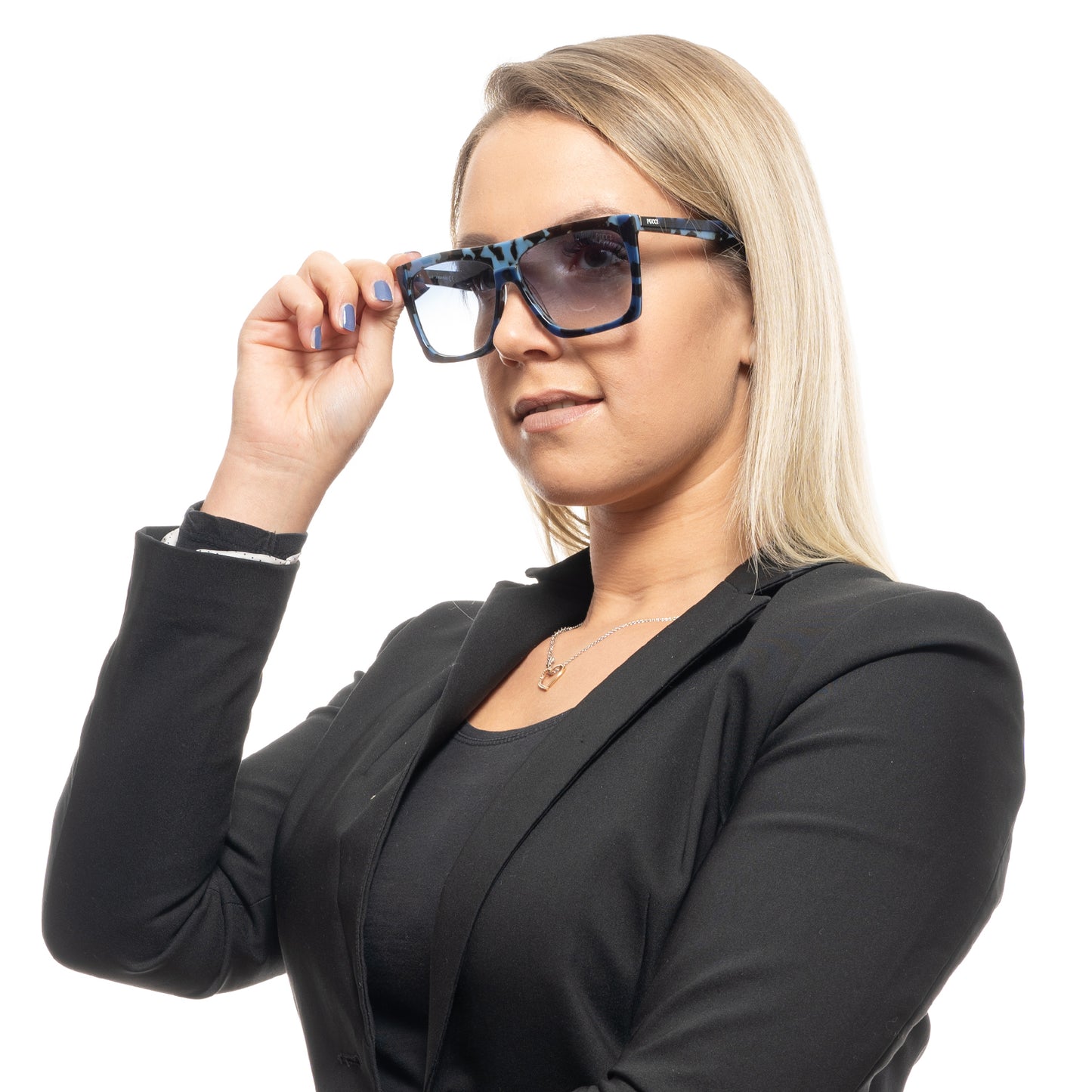 Blaue Frauen Sonnenbrille