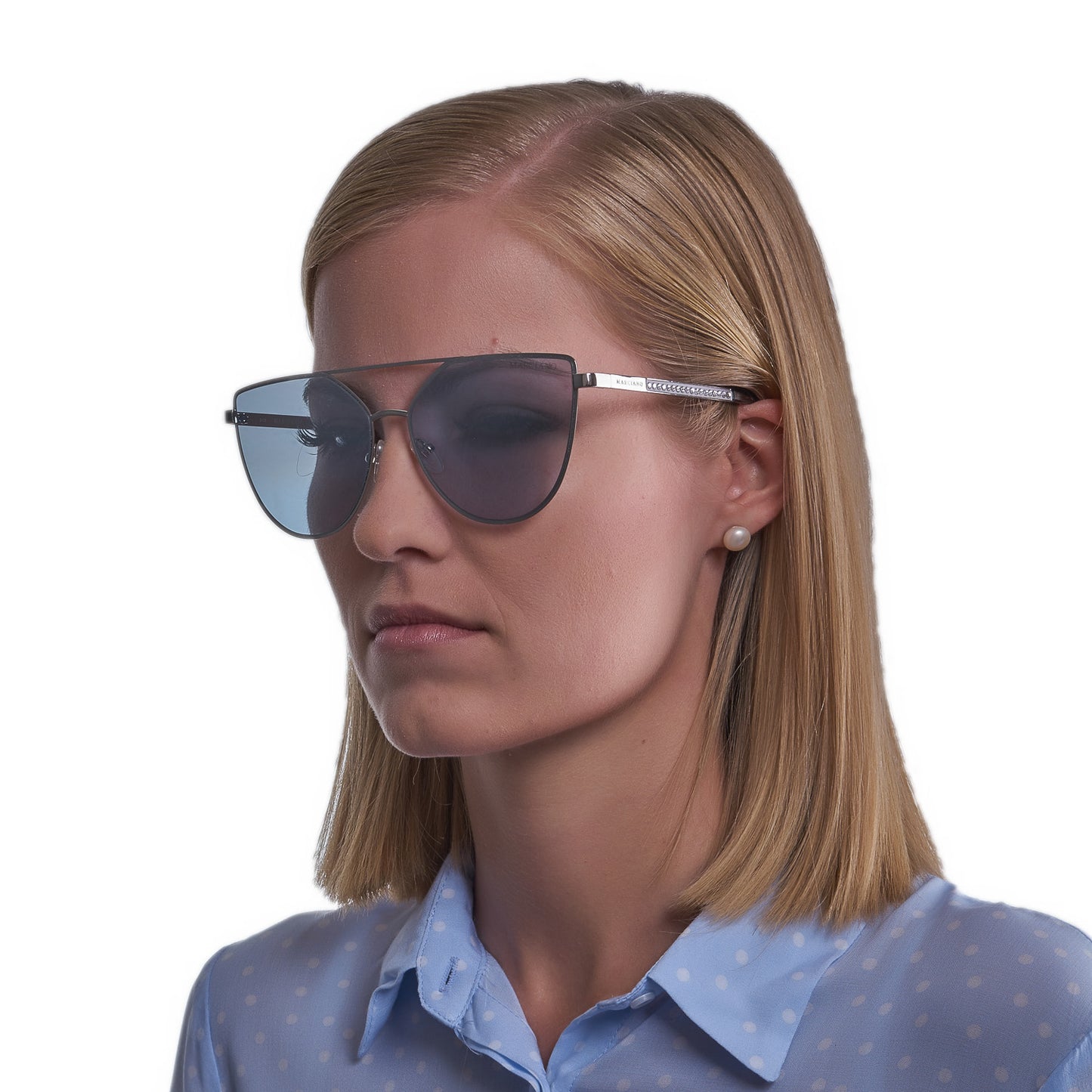 Silberne Frauen-Sonnenbrille