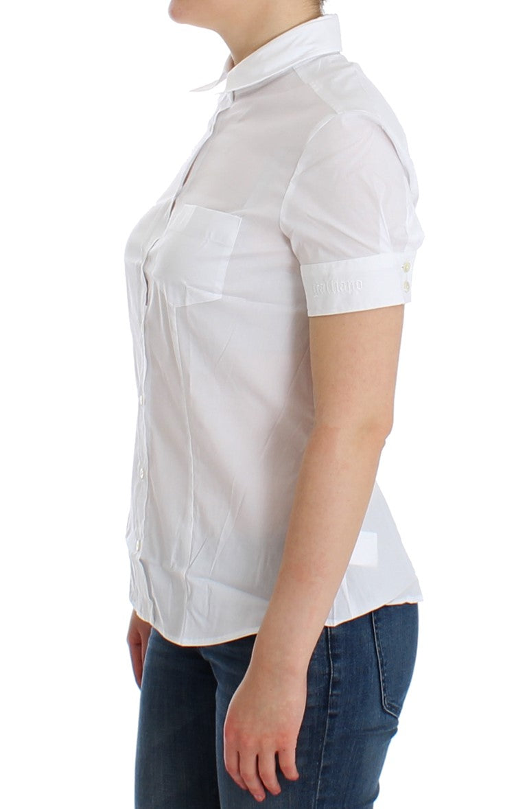 Weißes Baumwollshirt Top