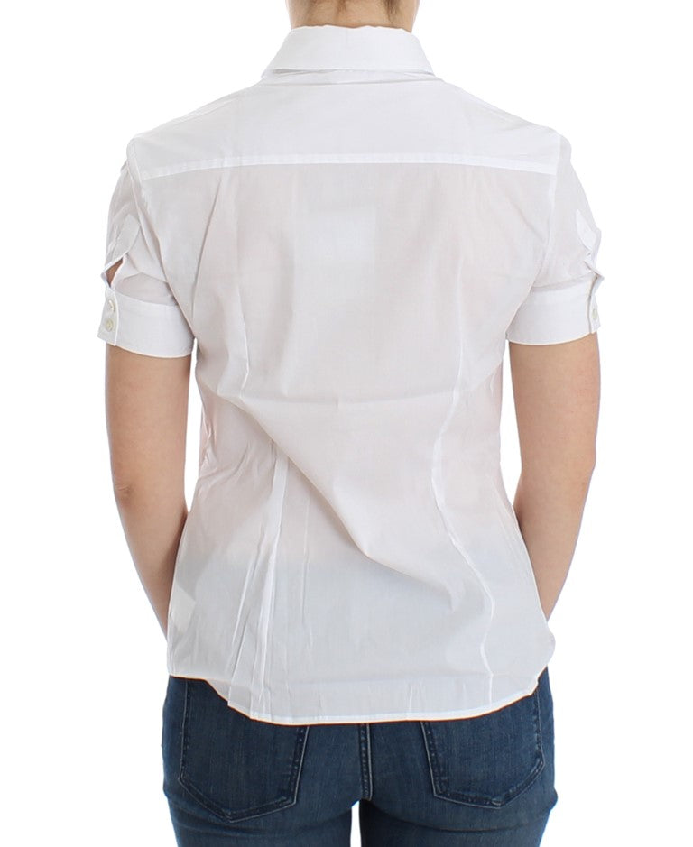 Weißes Baumwollshirt Top