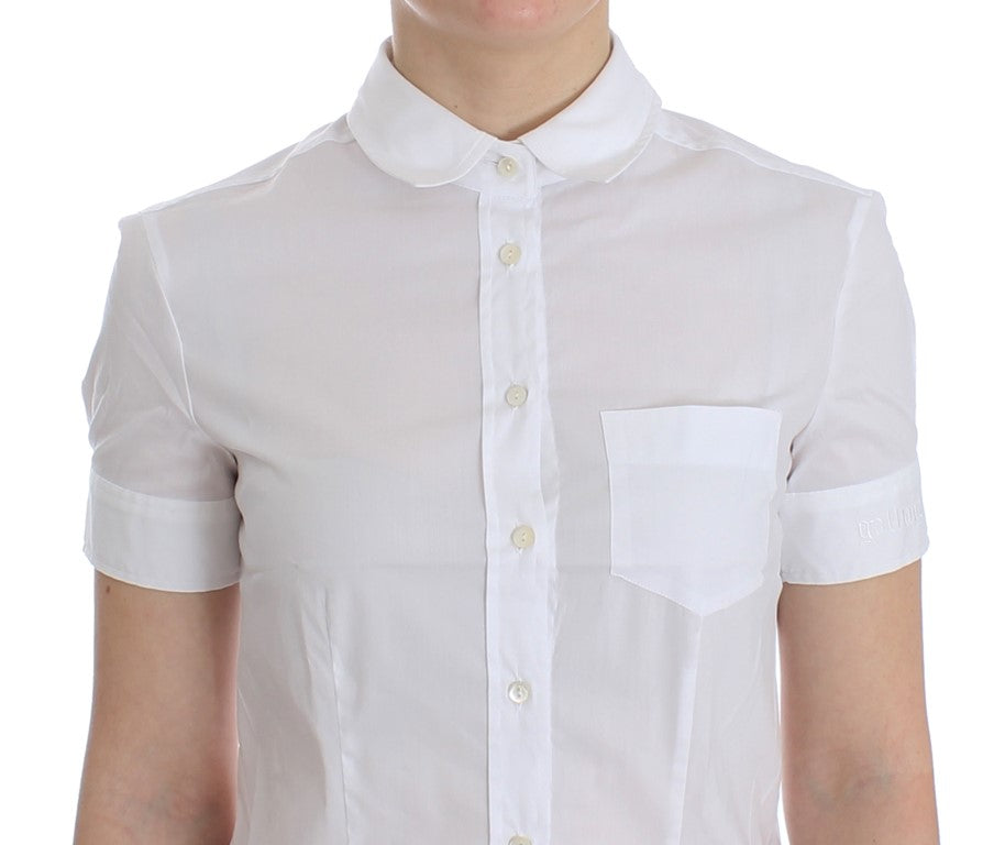 Weißes Baumwollshirt Top