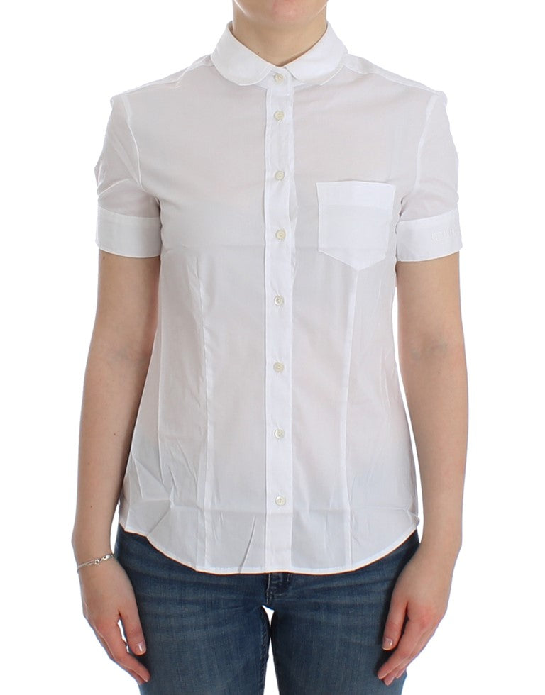 Weißes Baumwollshirt Top