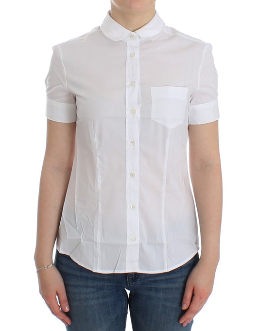 Weißes Baumwollshirt Top