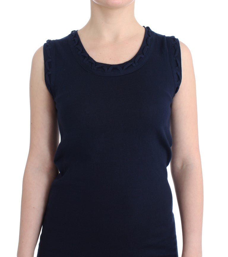 Blaues Kleid aus Baumwolljersey