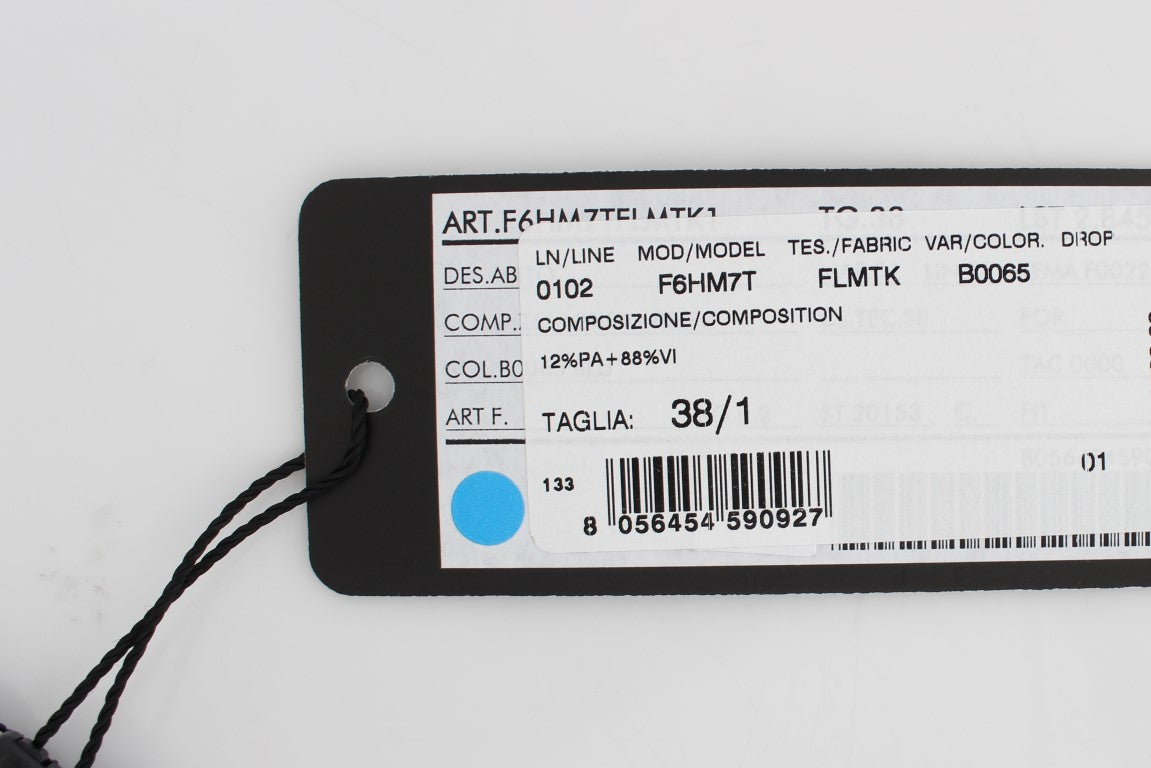 Blaues langärmeliges Etuikleid mit floraler Spitze