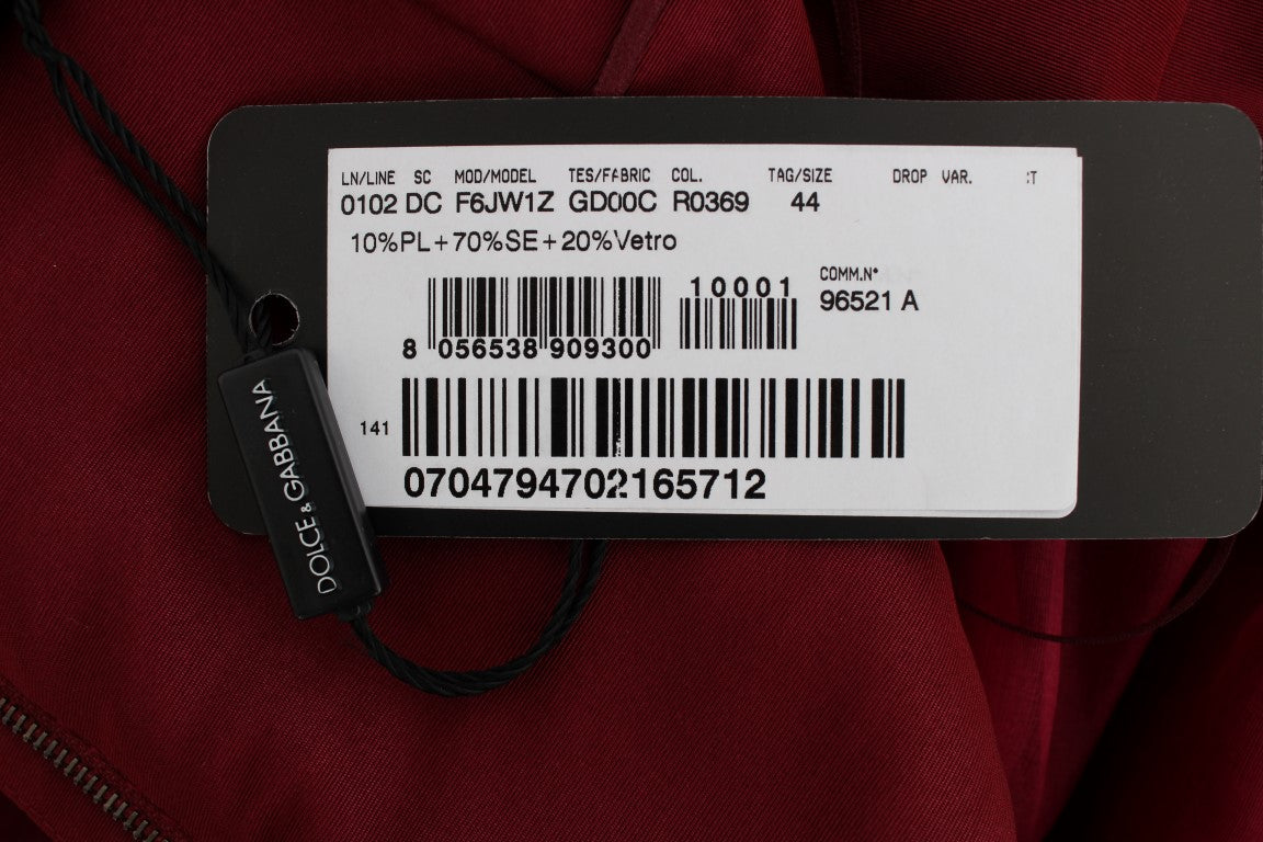 Bordeaux Kristall Ballkleid Volles Kleid