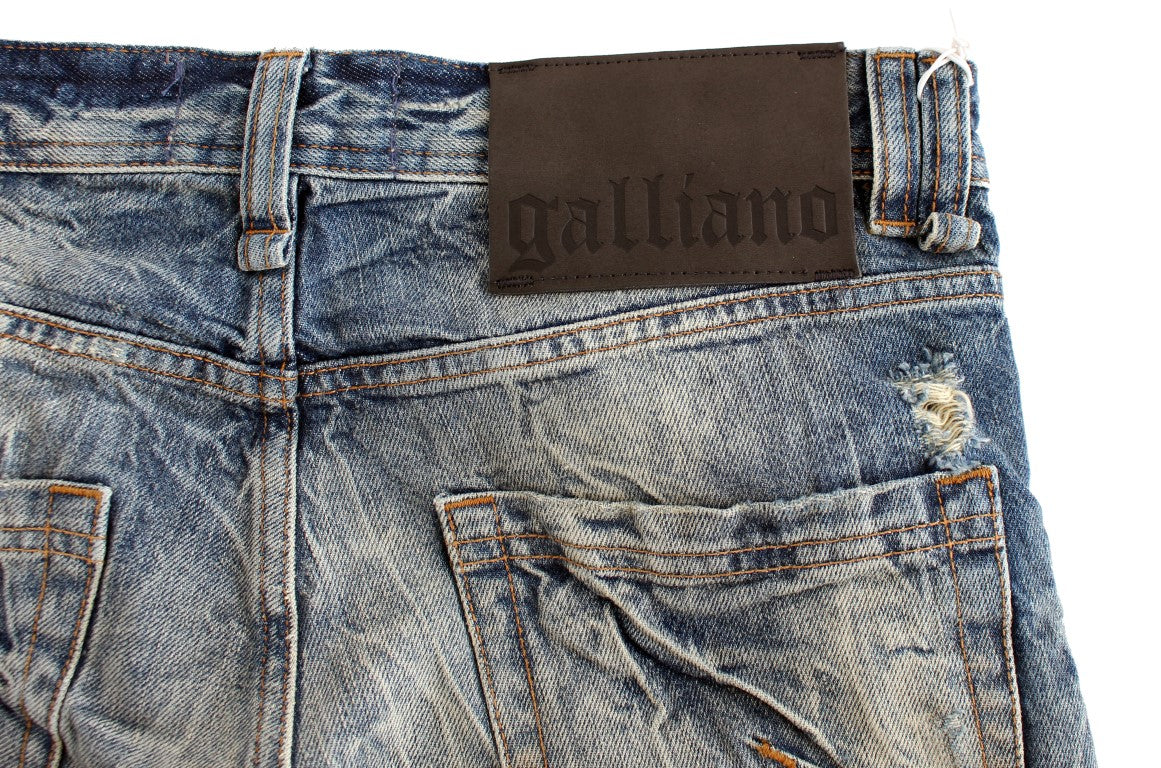 Blau gewaschene Baumwolljeans