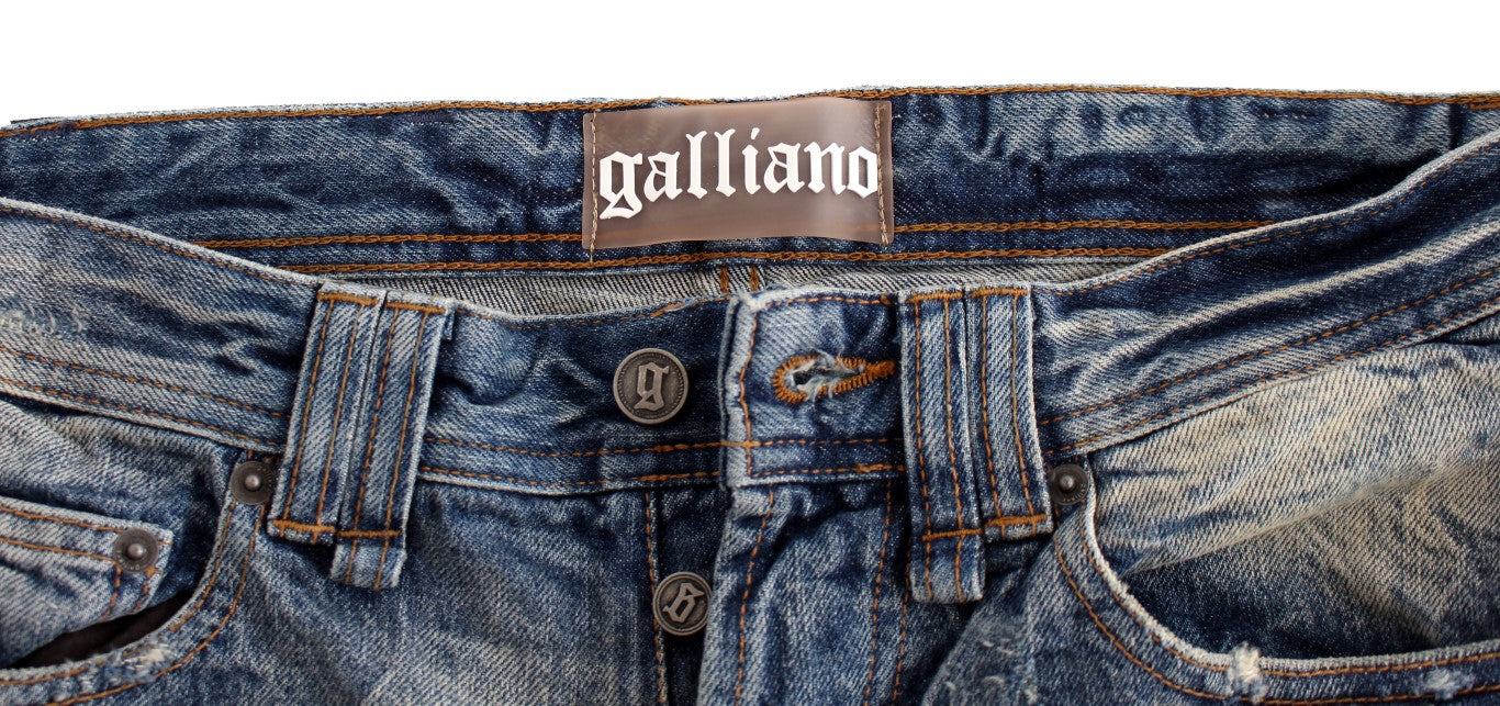 Blau gewaschene Baumwolljeans