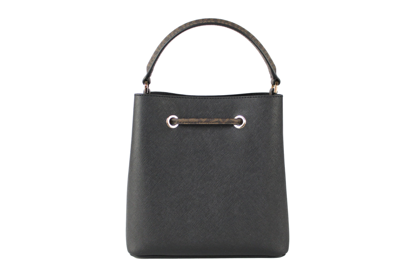 Suri Medium Schwarz Leder Braun Henkel Bucket Messenger Handtasche