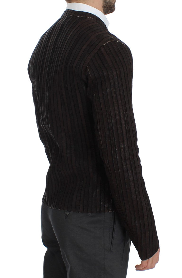 Braune Lederjacke Bikermantel