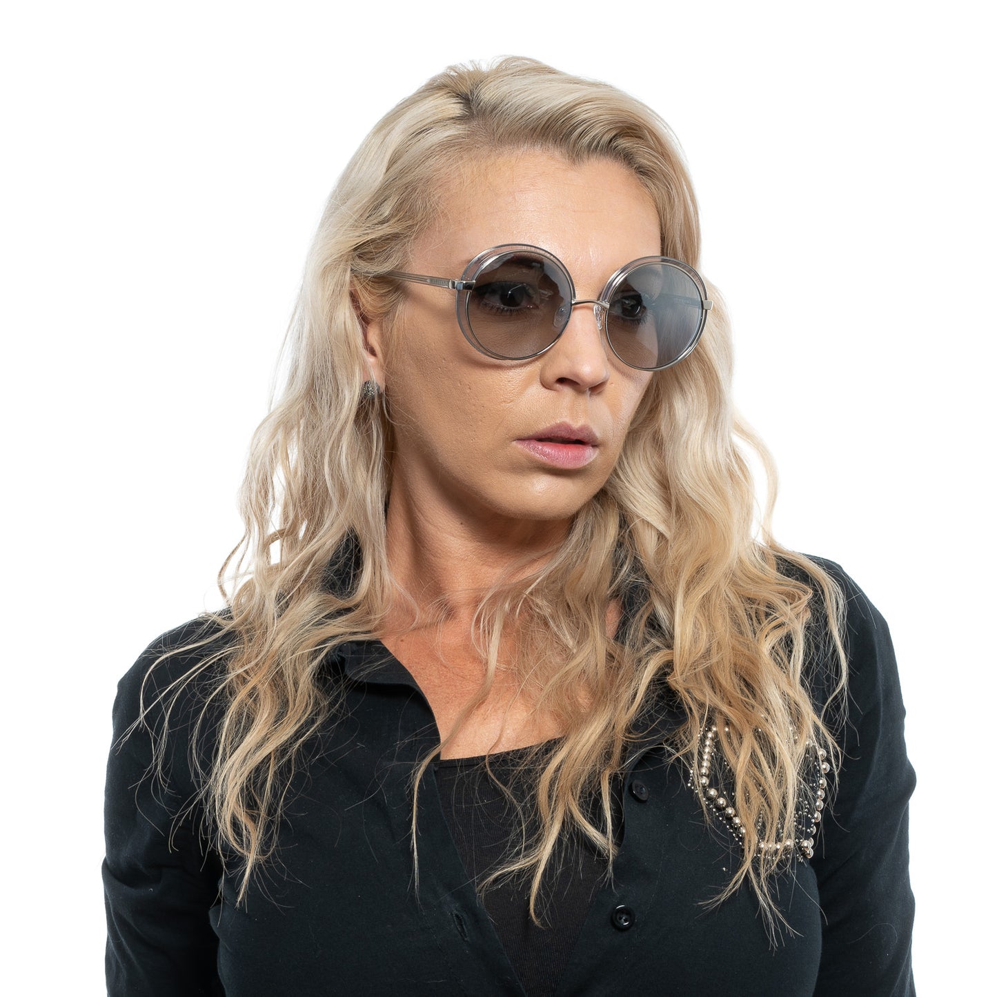 Silberne Frauen-Sonnenbrille