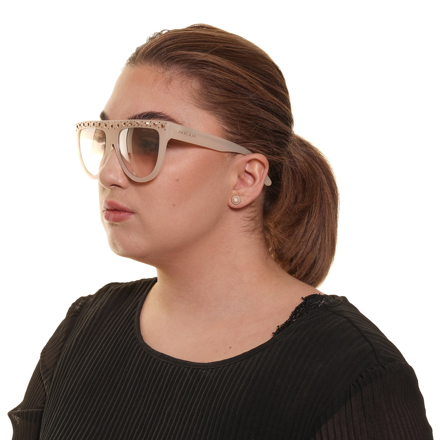 Weiße Frauen Sonnenbrille