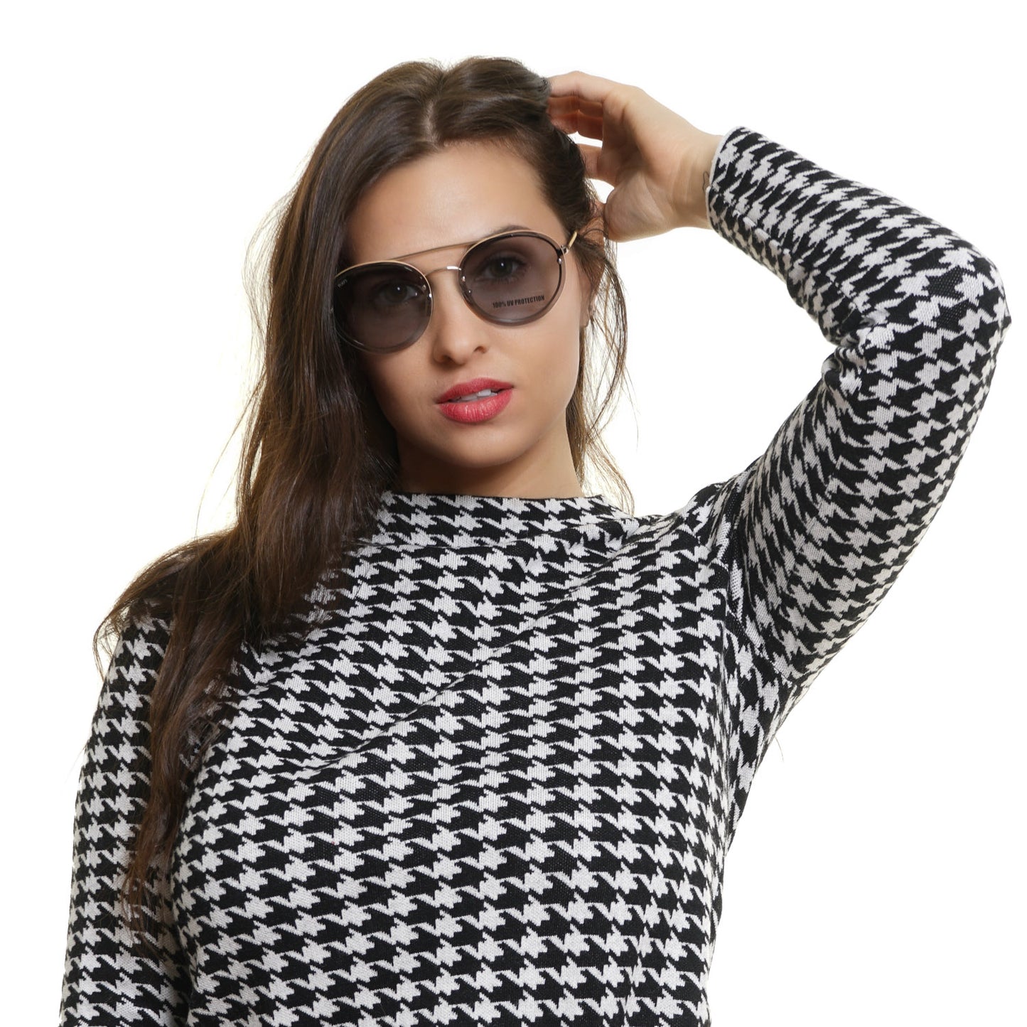 Blaue Frauen Sonnenbrille