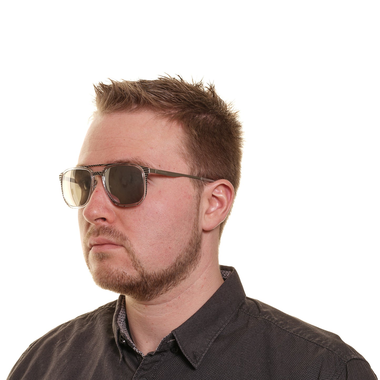 Silberne Männer-Sonnenbrille