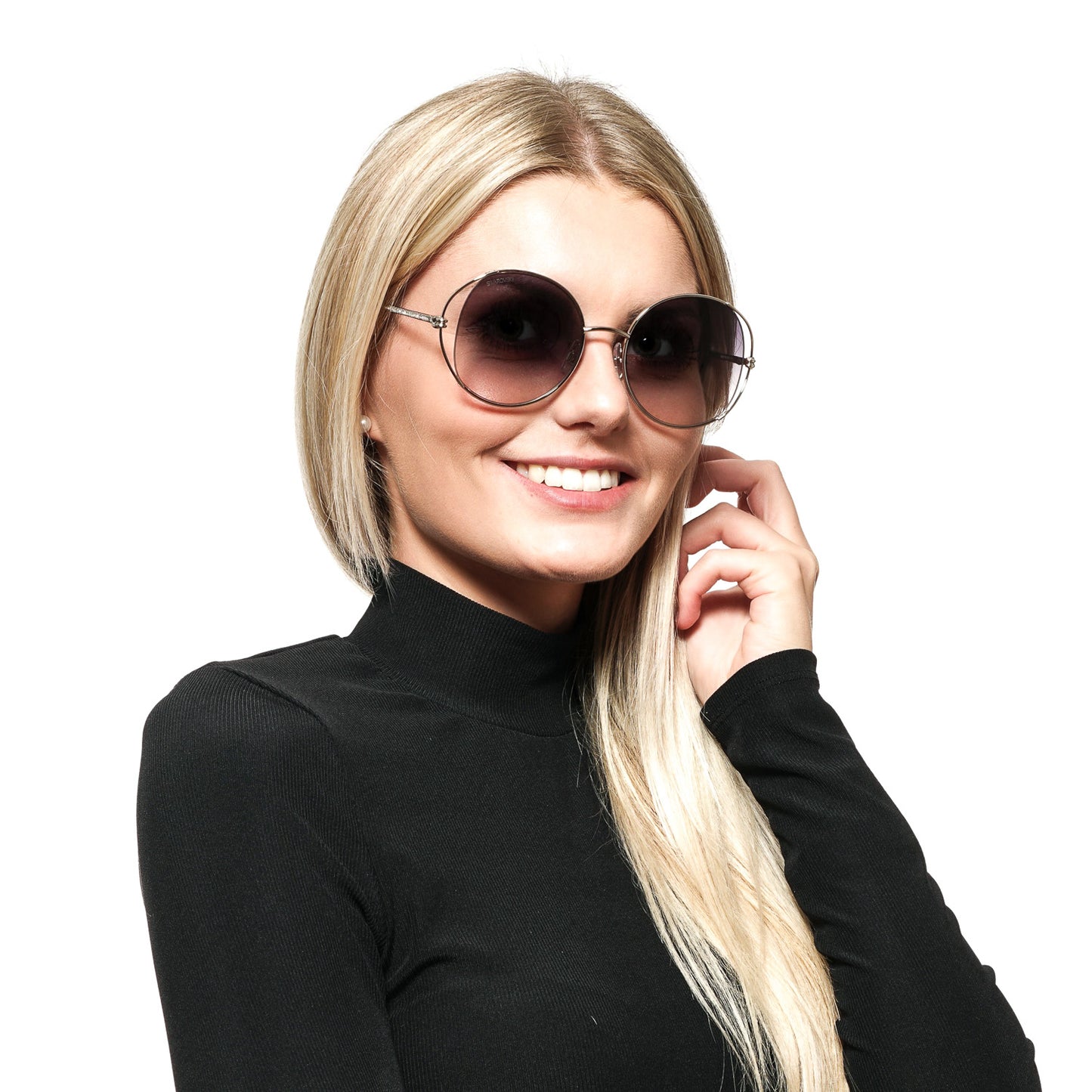 Silberne Frauen-Sonnenbrille