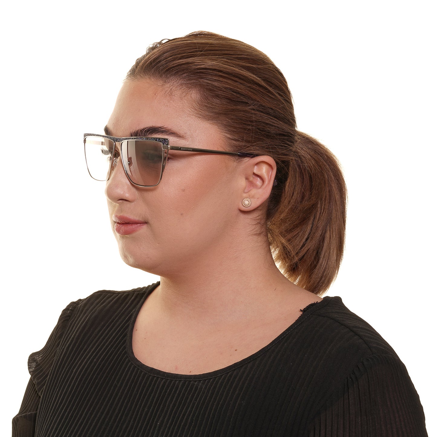 Silberne Frauen-Sonnenbrille