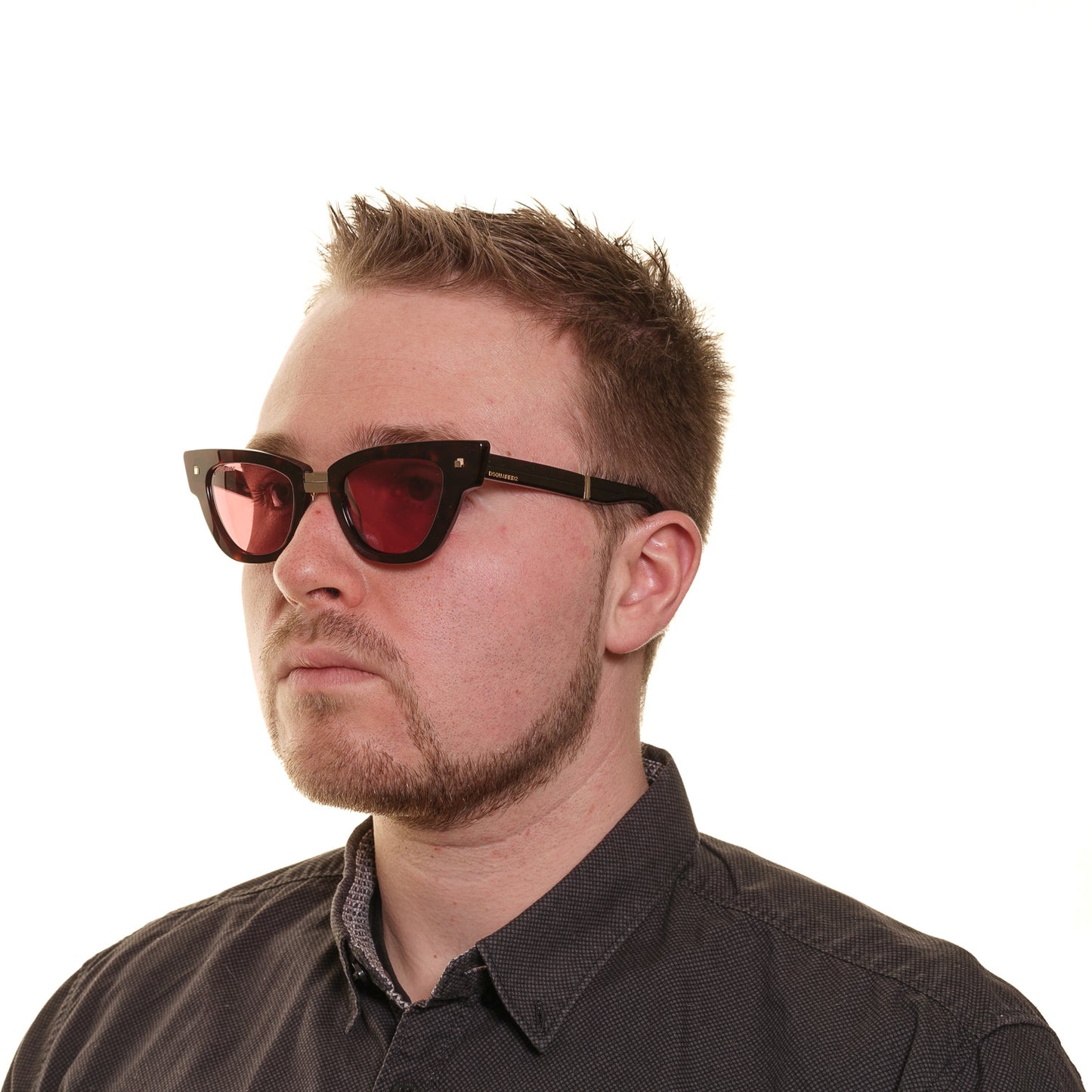 Braune Unisex-Sonnenbrille