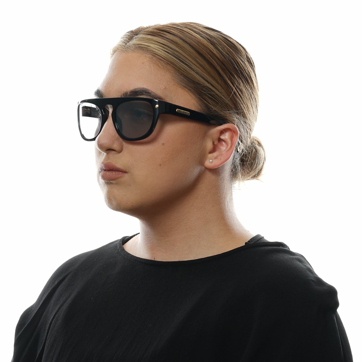 Schwarze Unisex-Sonnenbrille