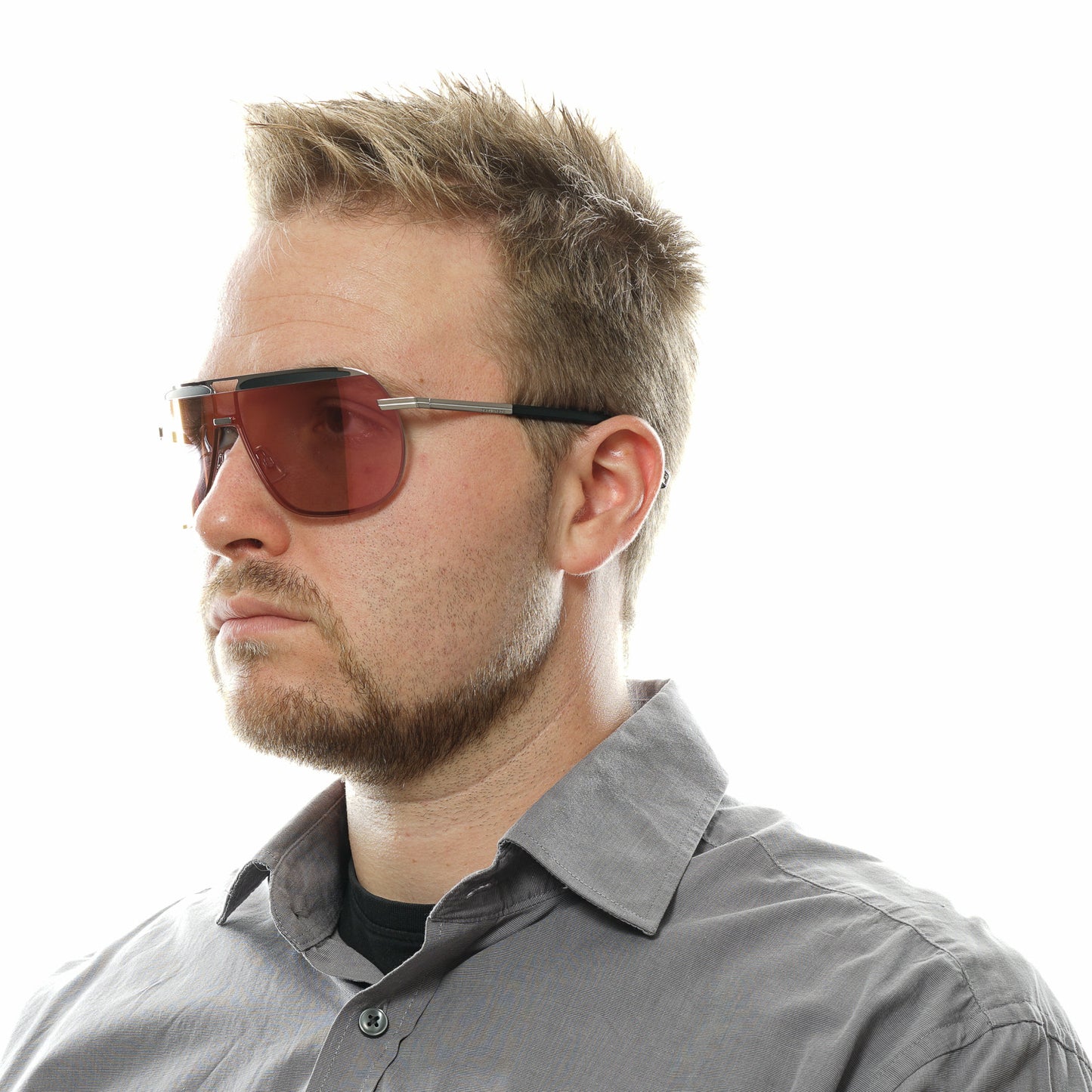 Silberne Männer-Sonnenbrille