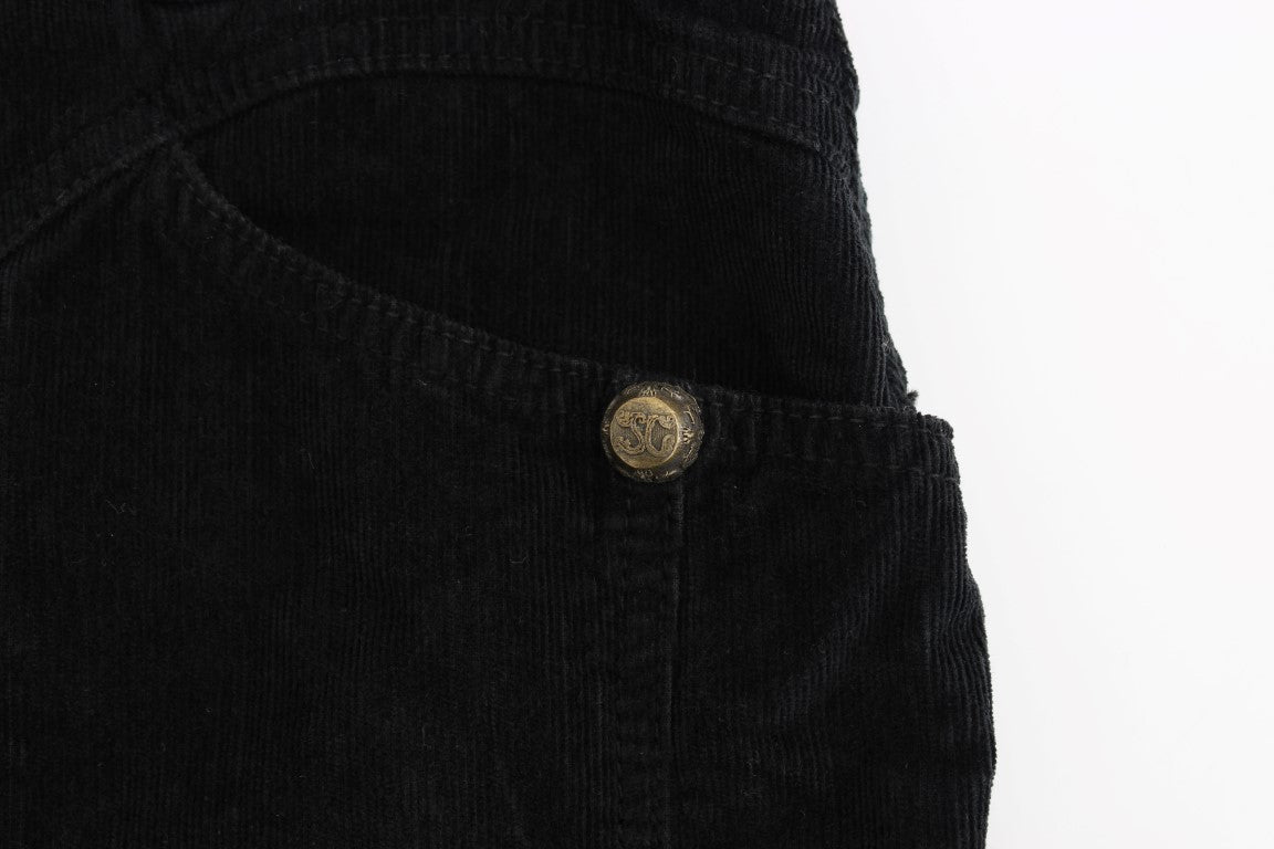 Schwarzer Bleistiftrock aus Kord