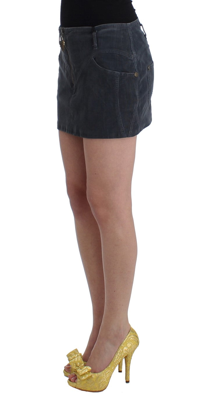 Blauer Kordminirock