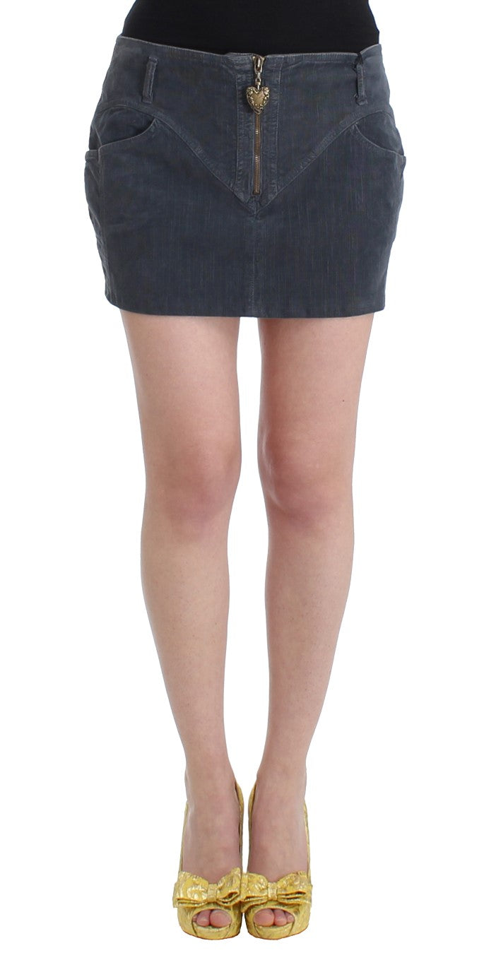 Blauer Kordminirock