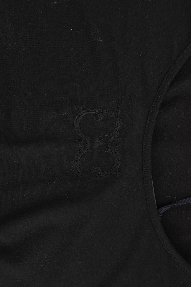 Schwarzes Baumwolltop