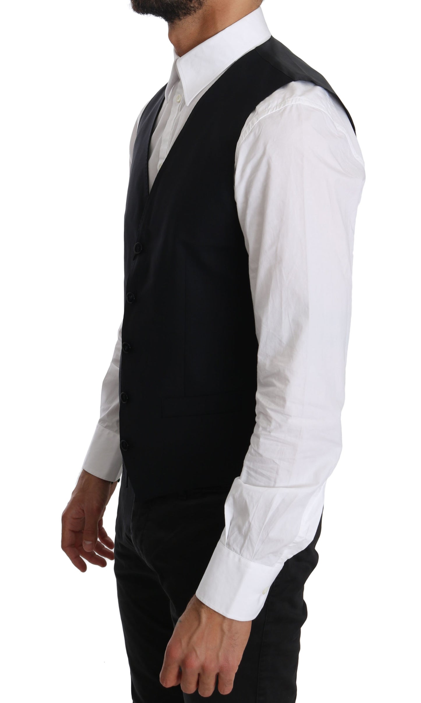 Blaue Wollweste Formal Gilet Vest