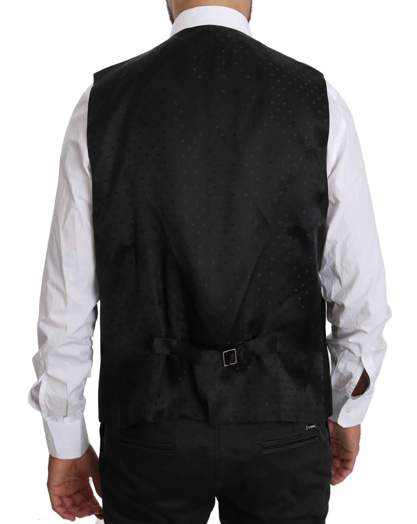 Schwarze Wollweste Formal Gilet Vest