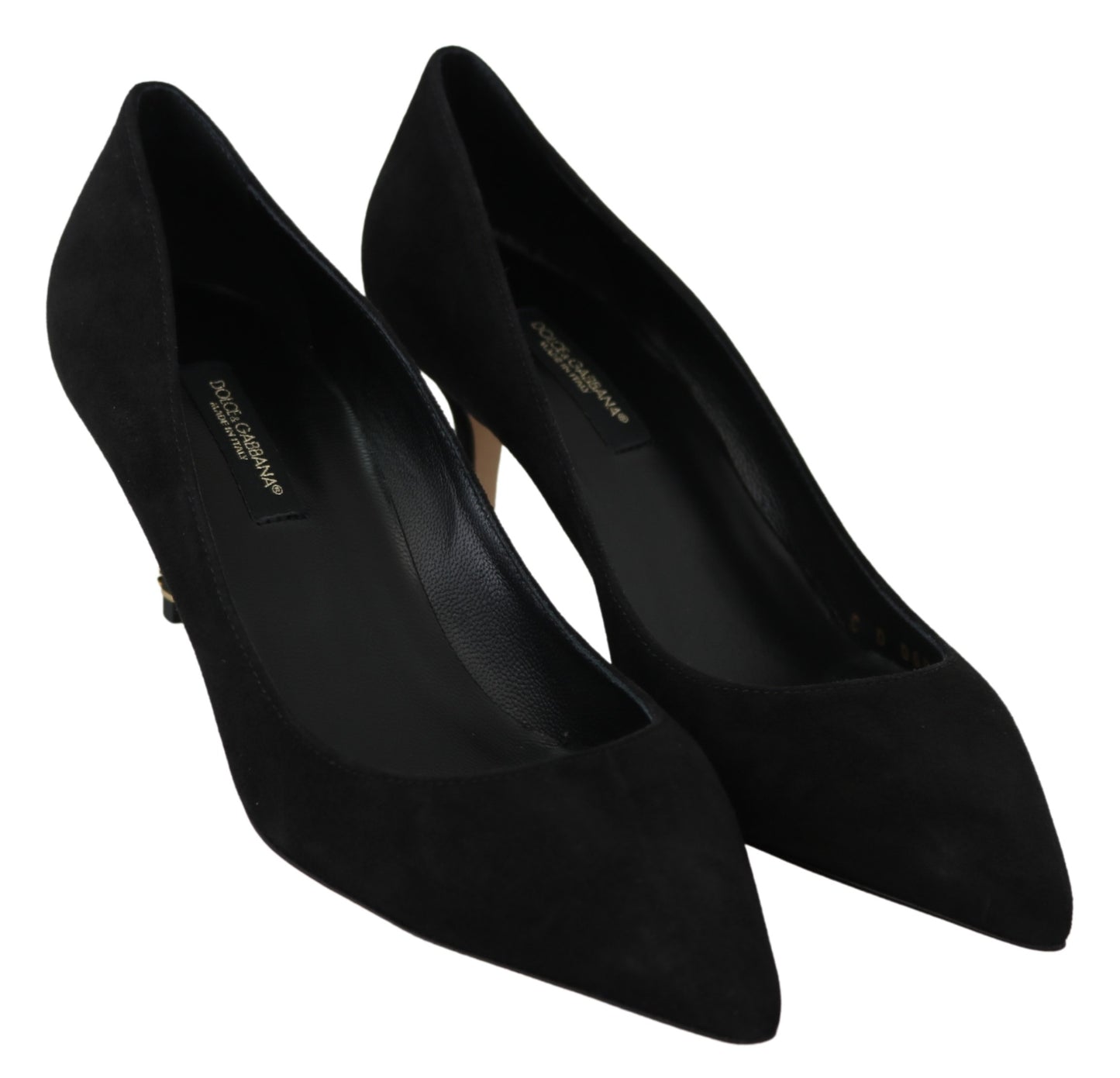 Schwarze Wildleder Heels Pumps Klassische Schuhe
