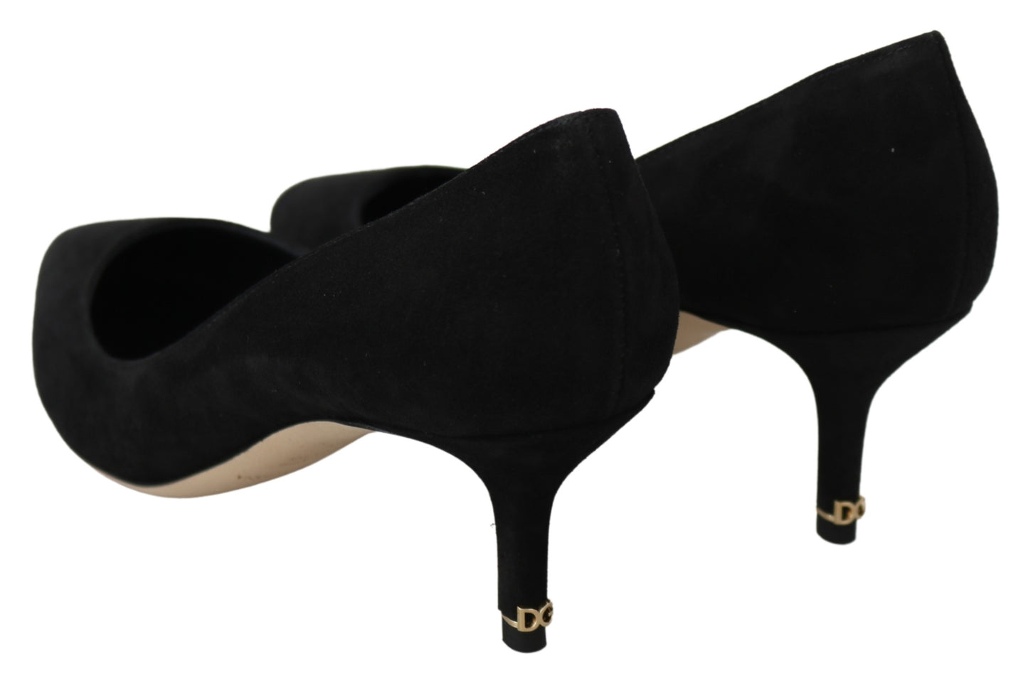 Schwarze Wildleder Heels Pumps Klassische Schuhe