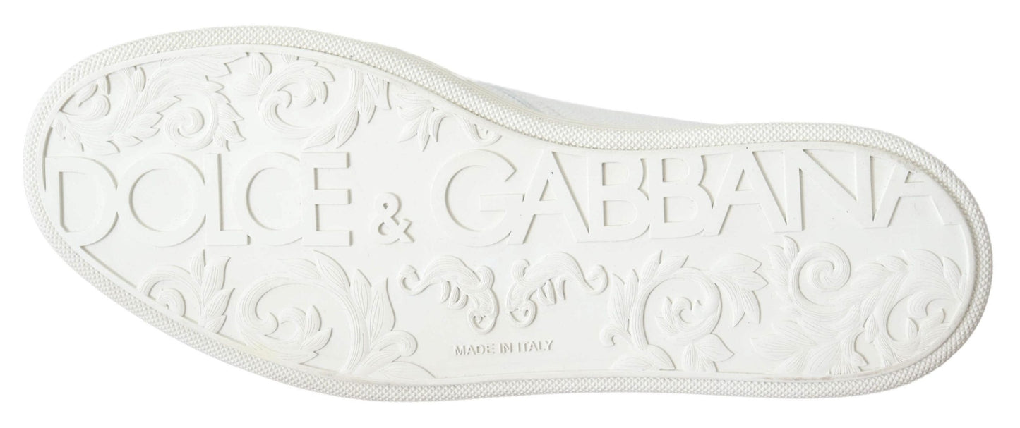 Weiß Leder Biene Krone Loafers Turnschuhe Schuhe