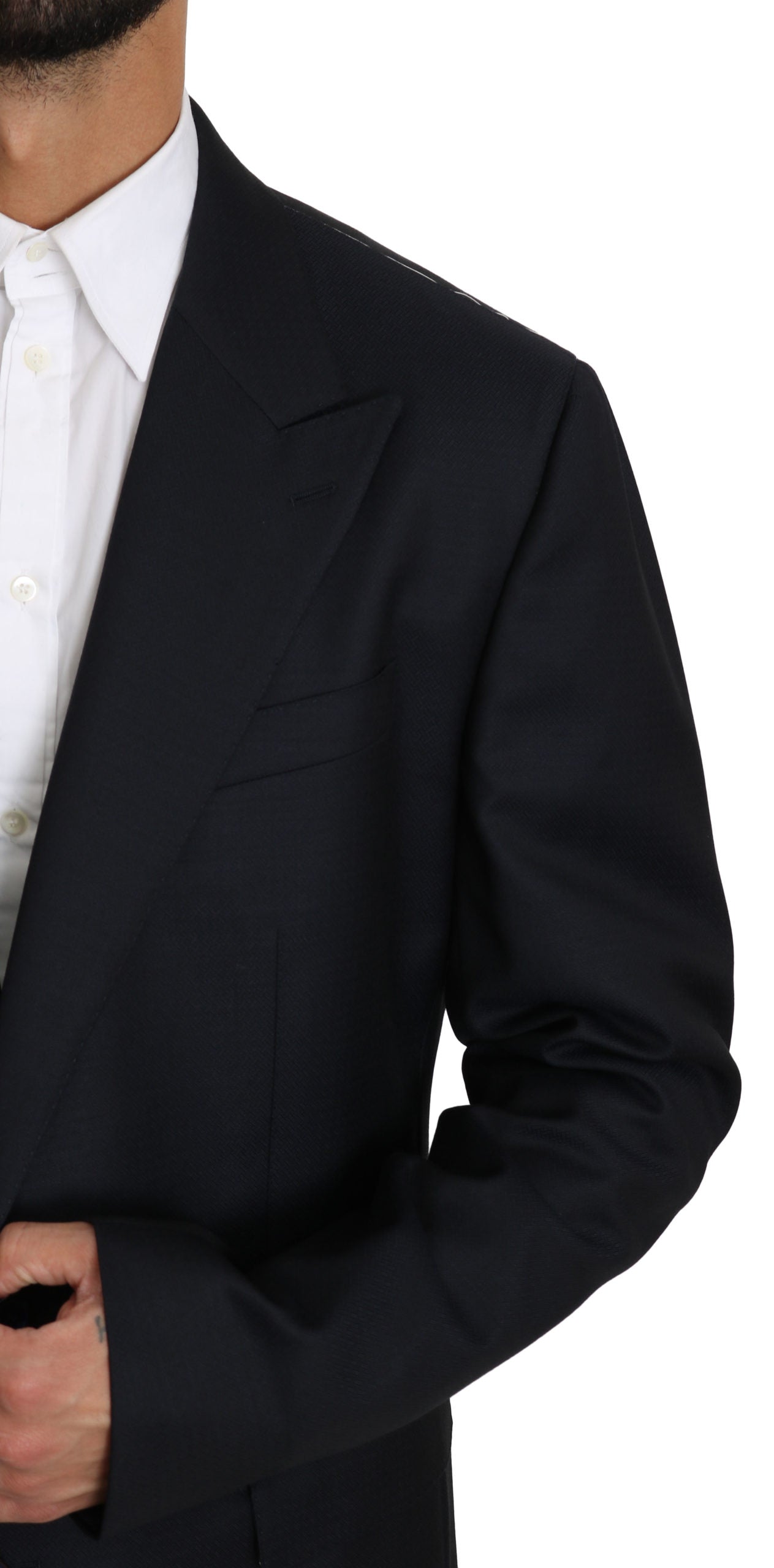 Blauer Anzug aus Wolle Slim Fit 2 Stück NAPOLI