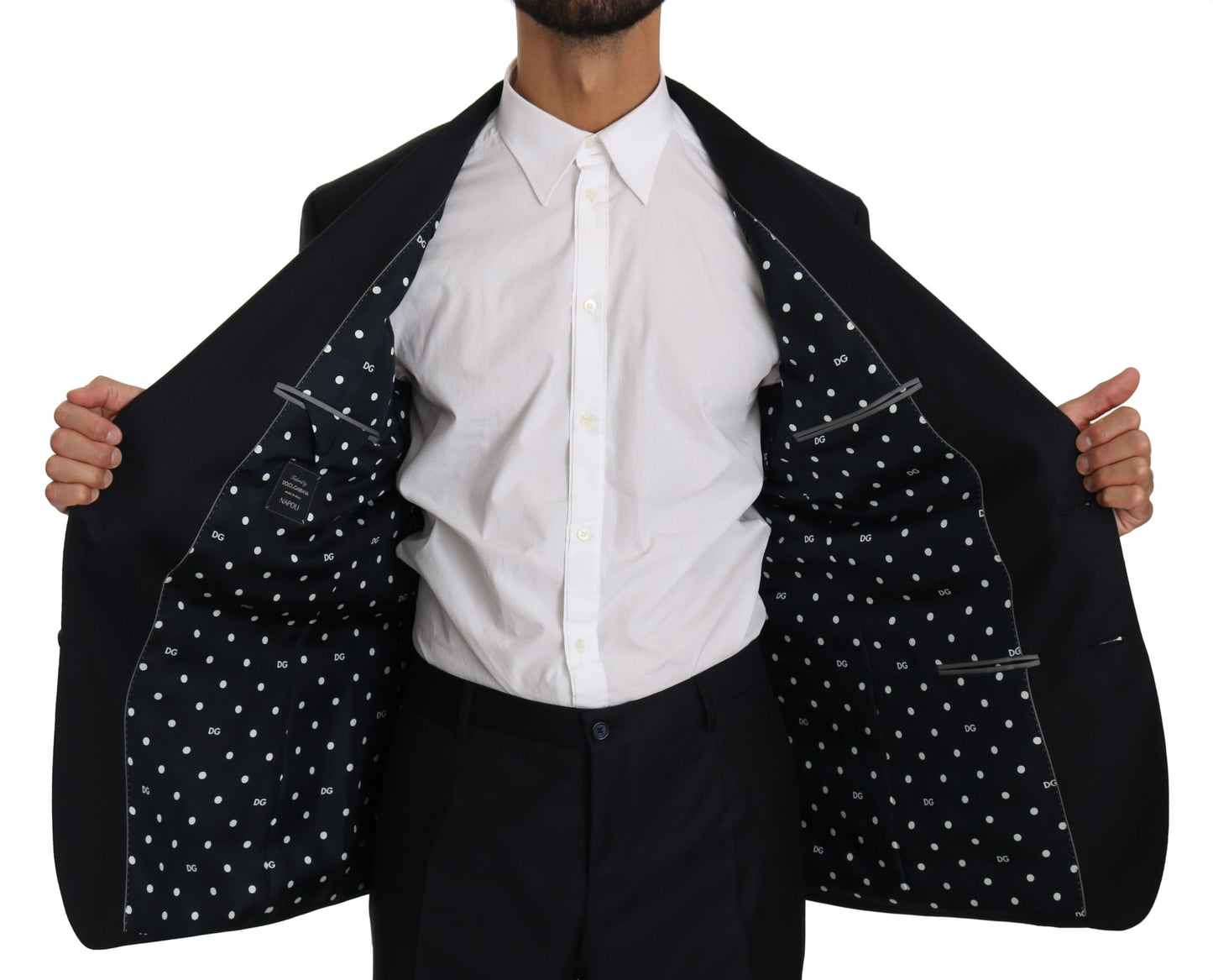 Blauer Anzug aus Wolle Slim Fit 2 Stück NAPOLI