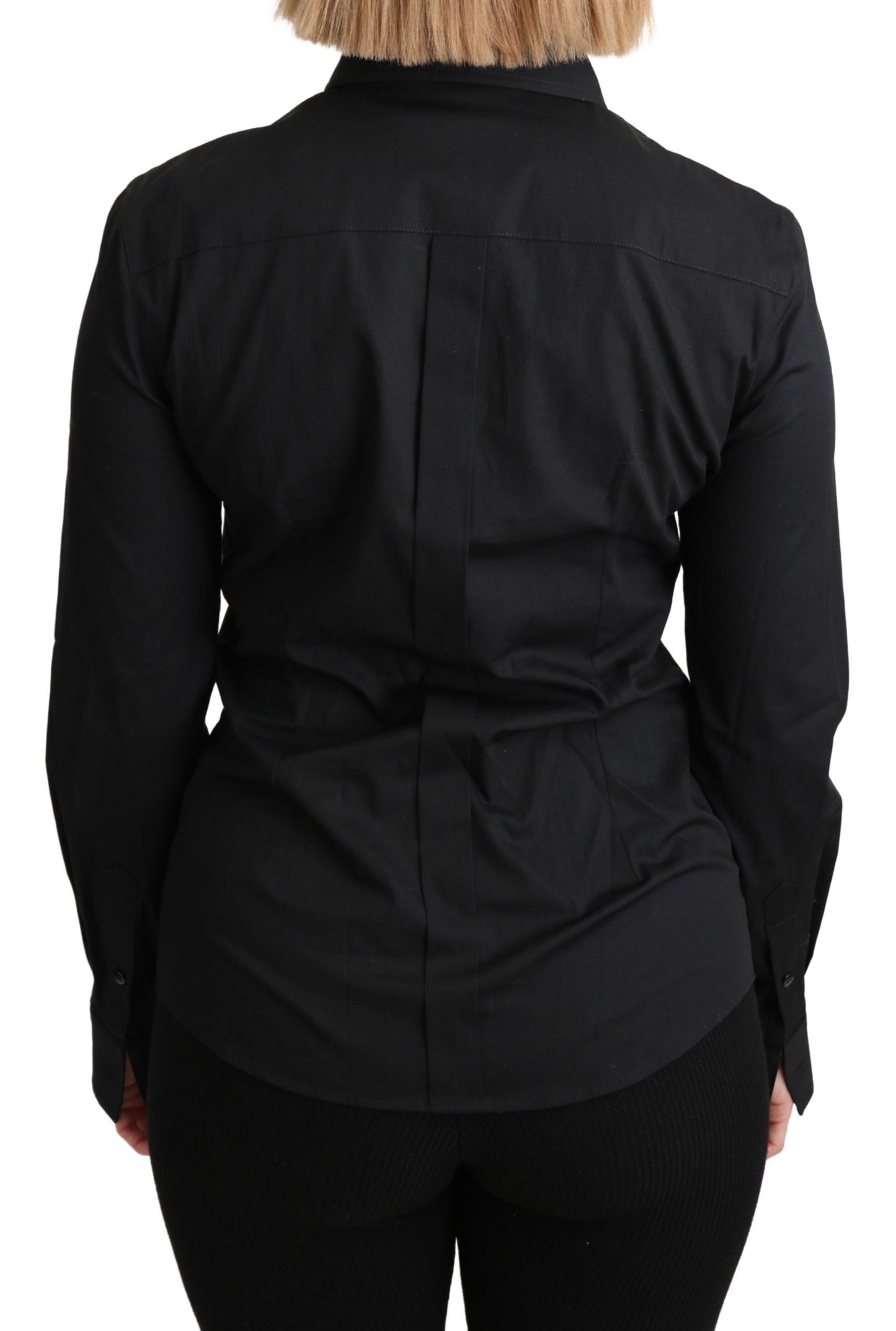 Schwarzes formelles Hemd Baumwoll-Tophemd